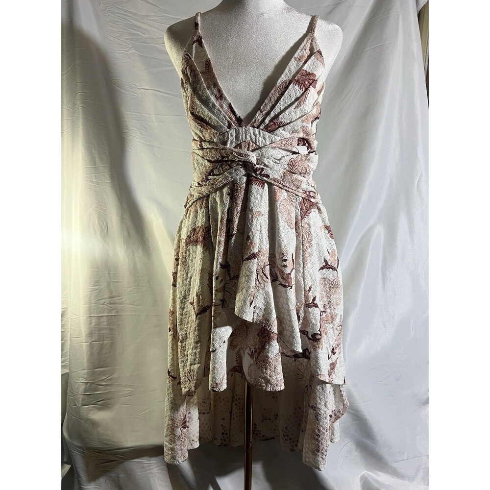 Thurley Dress Women's Size 4 High Low Floral Print Cotton Sleeveless Multicolor
